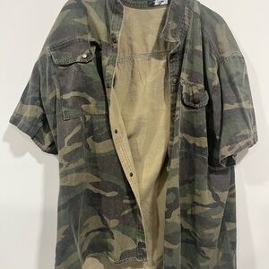 Men's Camouflage Short Sleeve Jacket